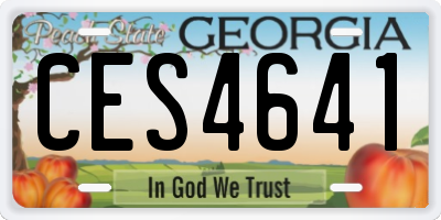 GA license plate CES4641