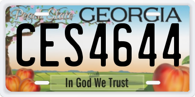GA license plate CES4644