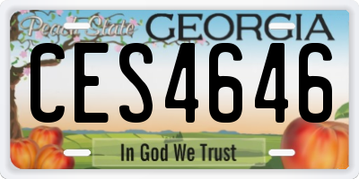 GA license plate CES4646