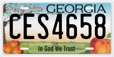 GA license plate CES4658