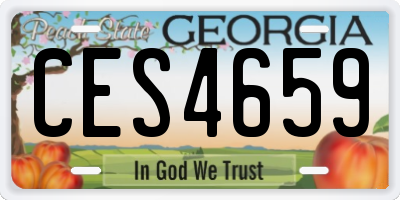 GA license plate CES4659