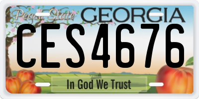 GA license plate CES4676