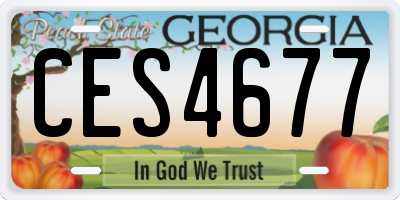 GA license plate CES4677
