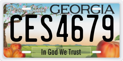 GA license plate CES4679