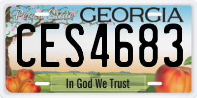 GA license plate CES4683