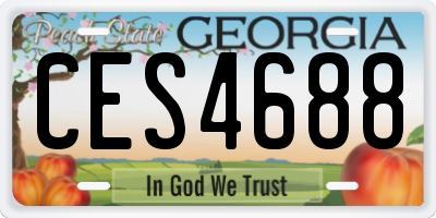 GA license plate CES4688