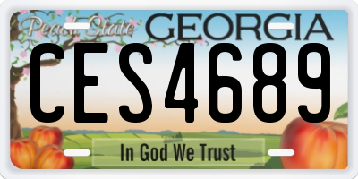 GA license plate CES4689
