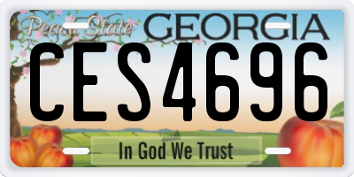 GA license plate CES4696