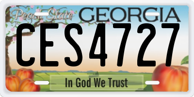GA license plate CES4727