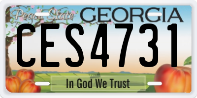 GA license plate CES4731