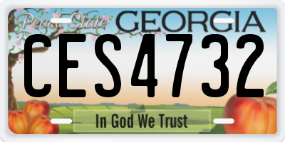 GA license plate CES4732
