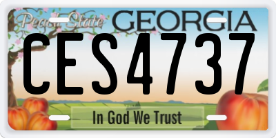 GA license plate CES4737