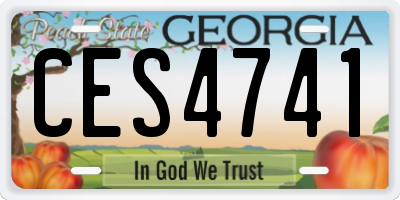 GA license plate CES4741