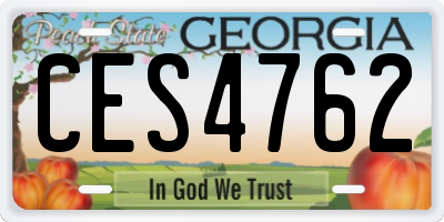 GA license plate CES4762