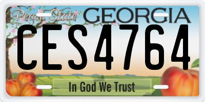 GA license plate CES4764