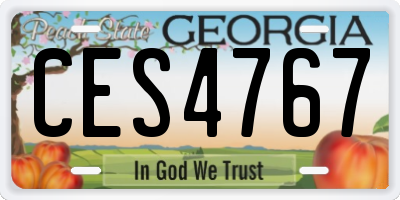 GA license plate CES4767