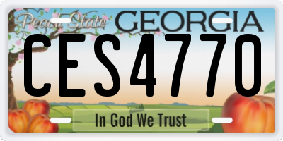 GA license plate CES4770