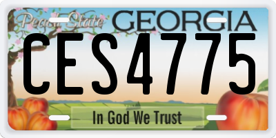 GA license plate CES4775