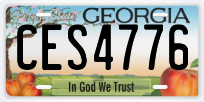 GA license plate CES4776