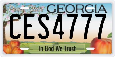 GA license plate CES4777