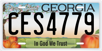 GA license plate CES4779
