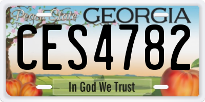 GA license plate CES4782