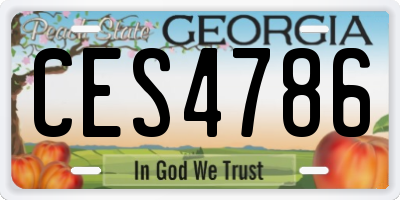 GA license plate CES4786