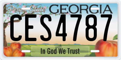 GA license plate CES4787