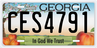 GA license plate CES4791