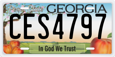 GA license plate CES4797