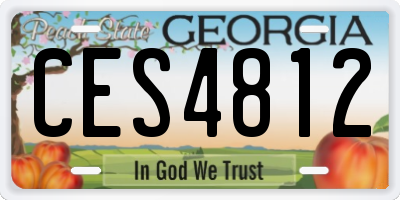 GA license plate CES4812