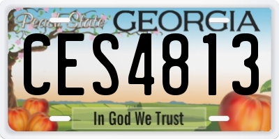 GA license plate CES4813