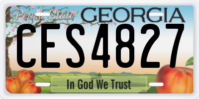 GA license plate CES4827