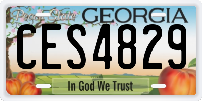 GA license plate CES4829