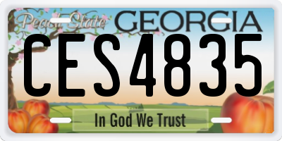 GA license plate CES4835