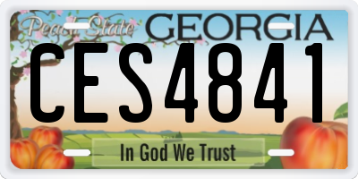 GA license plate CES4841