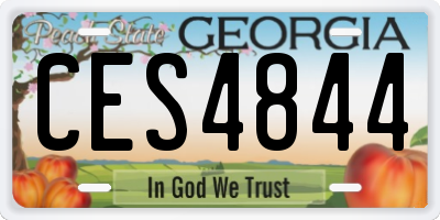 GA license plate CES4844