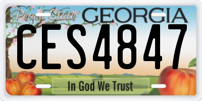 GA license plate CES4847