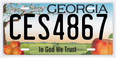 GA license plate CES4867