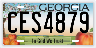 GA license plate CES4879