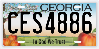 GA license plate CES4886
