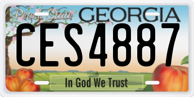 GA license plate CES4887