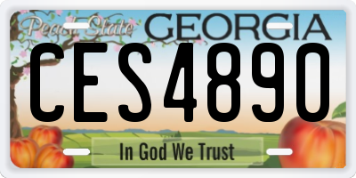 GA license plate CES4890