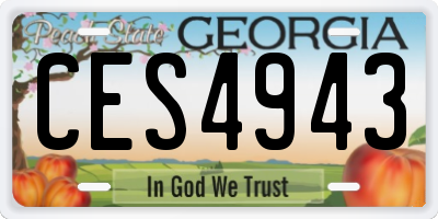GA license plate CES4943