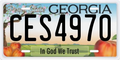 GA license plate CES4970