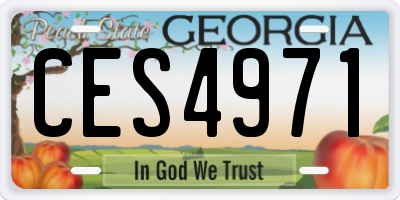 GA license plate CES4971