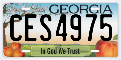 GA license plate CES4975
