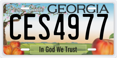 GA license plate CES4977