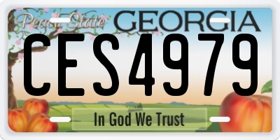 GA license plate CES4979