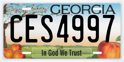 GA license plate CES4997